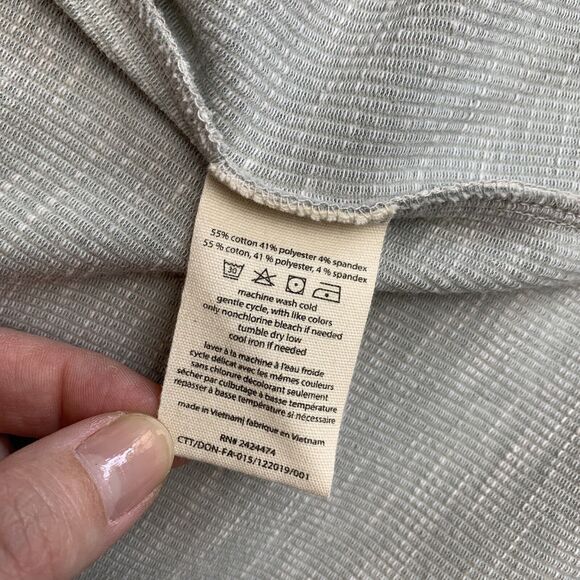 DONNI Open Front Long Cardigan Women's OS Sandy Gray Duster Pockets Fall (0633) - Picture 4 of 7